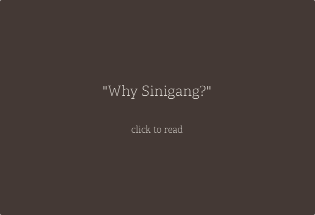 Why Sinigang?