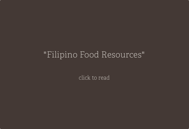 Filipino Food Resources